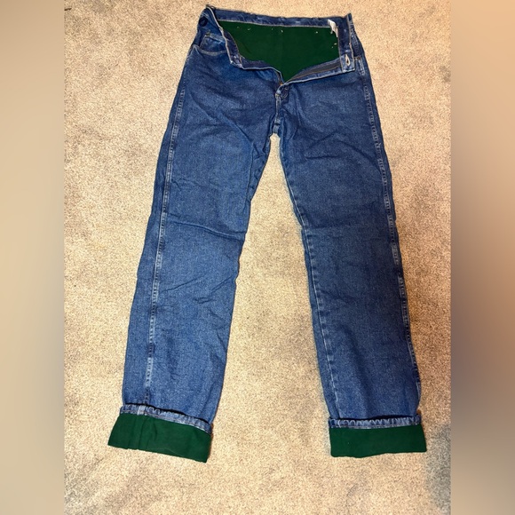 Wrangler Other - Men's Classic flannel lined Blue Jeans. 34 X 36